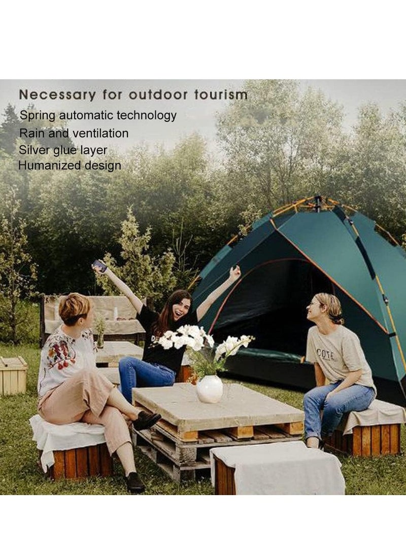0TO1 TECH Camping Tent 3-4 Persons, Pop Up Tents Removable Instant Tent 2 Door Breathable Waterproof UV Protection, Family Dome Tent for Family Outdoor Sports Travel Picnic with Carrying Bag  - Image 4