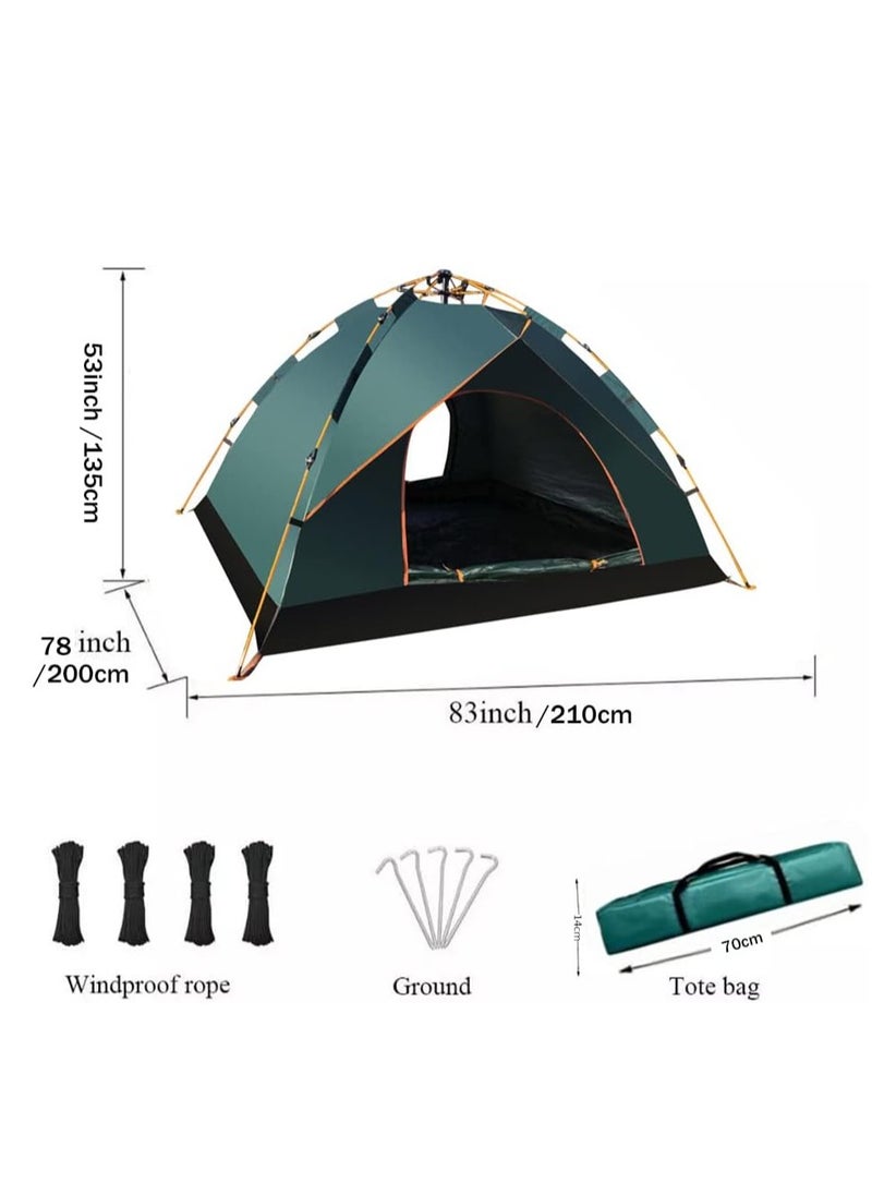 0TO1 TECH Camping Tent 3-4 Persons, Pop Up Tents Removable Instant Tent 2 Door Breathable Waterproof UV Protection, Family Dome Tent for Family Outdoor Sports Travel Picnic with Carrying Bag  - Image 5