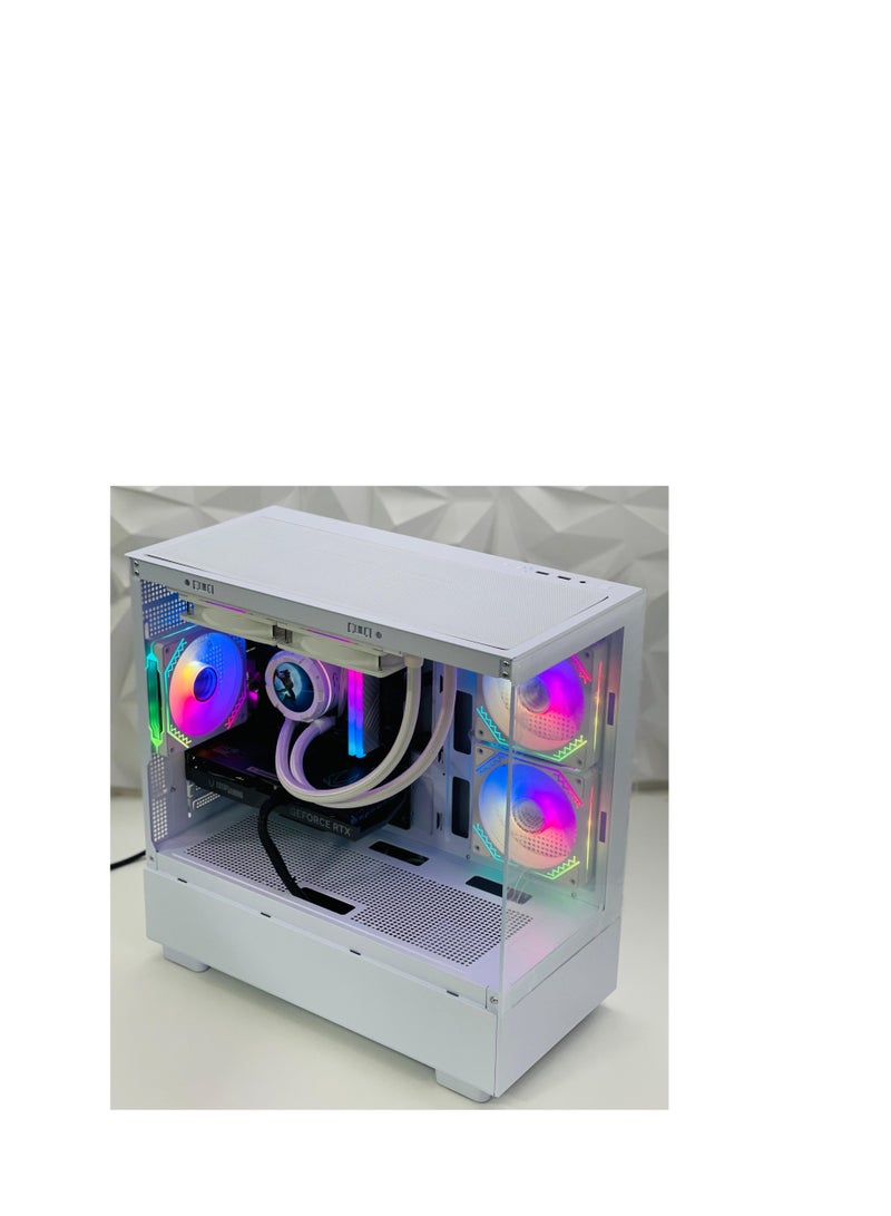 WJCOOLMAN (أبيض) WJ COOLMAN BLADE ELITE 3F – صندوق Micro-ATX مع 3 مراوح RGB مثبتة مسبقًا - Image 1