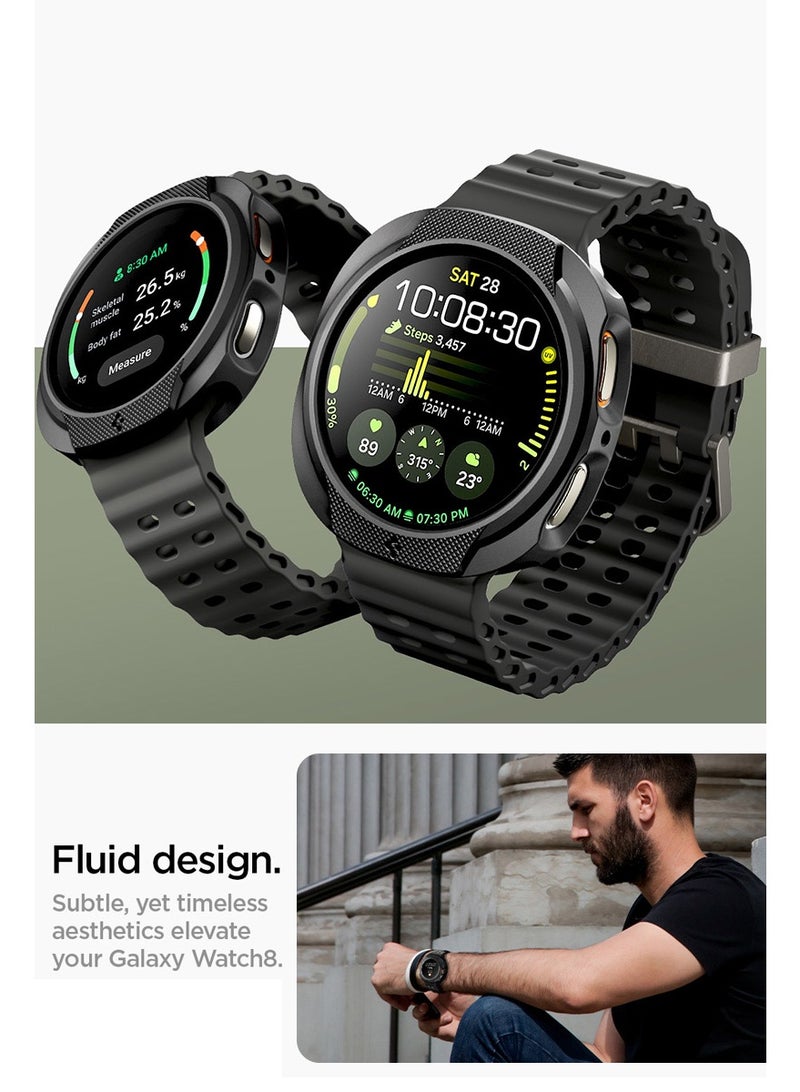Spigen Liquid Air for Samsung Galaxy Watch 8 44mm Case Cover Flexible Lightweight TPU (2025) - Matte Black - Image 3