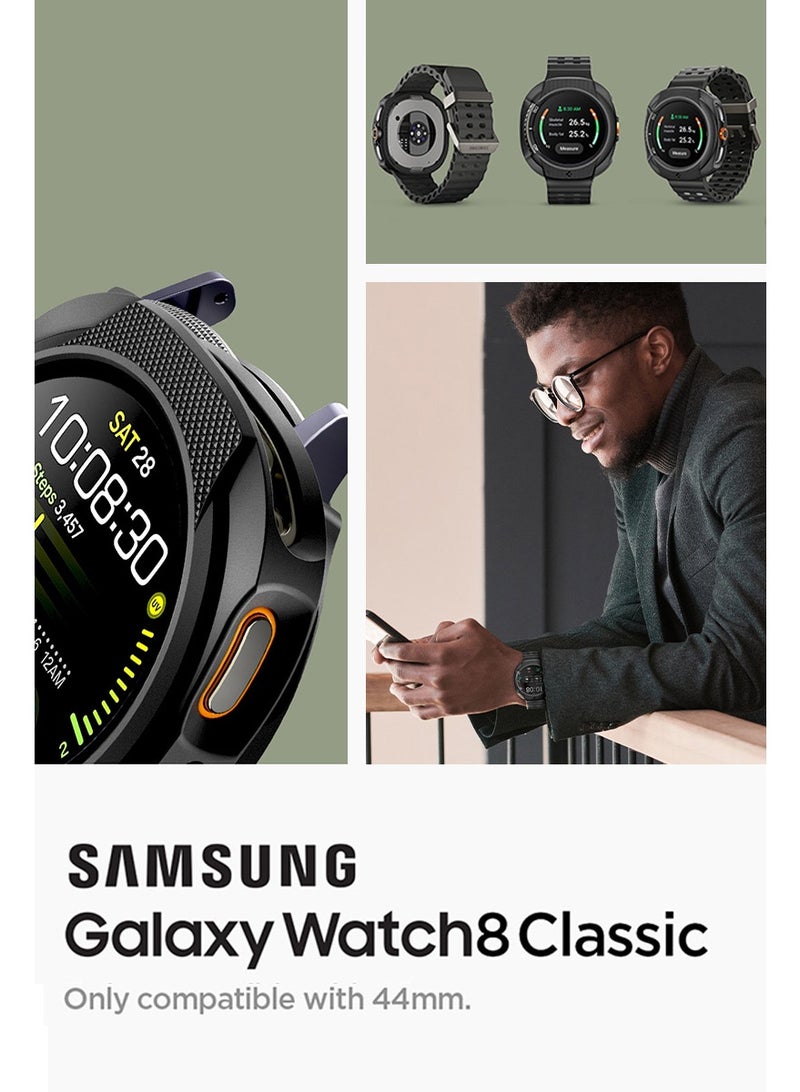 Spigen Liquid Air for Samsung Galaxy Watch 8 44mm Case Cover Flexible Lightweight TPU (2025) - Matte Black - Image 2