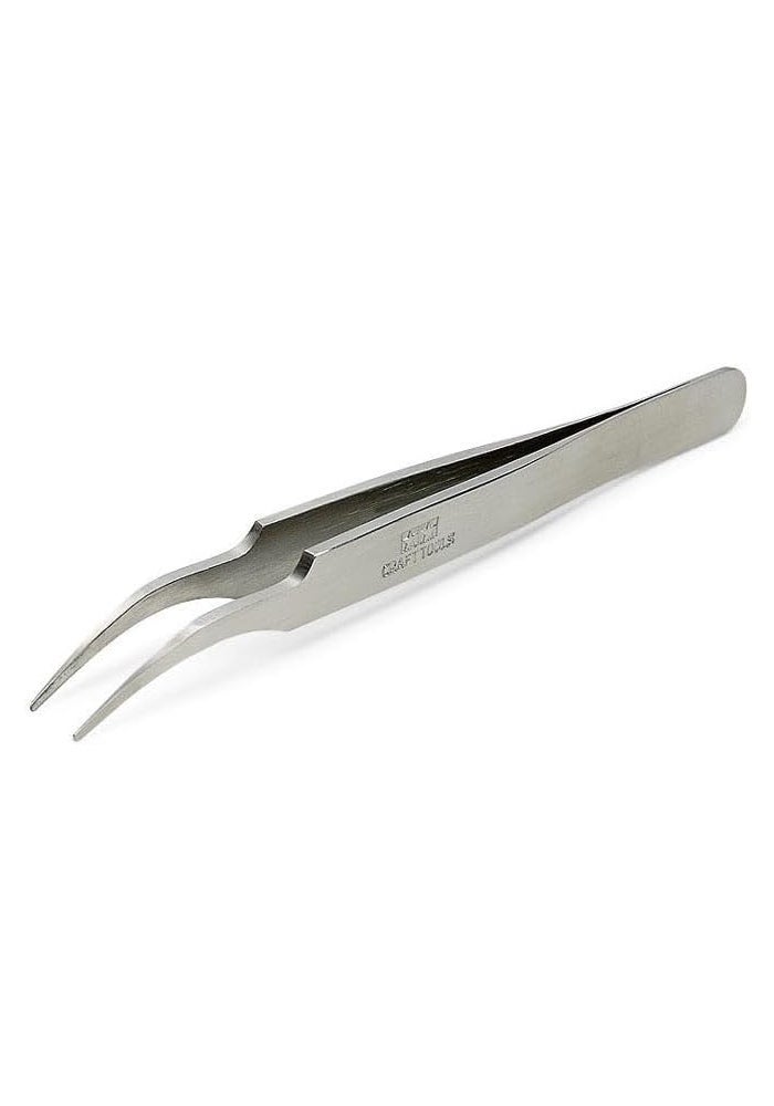 Tamiya HG 300074108 Curved/Round Steel Tweezers for Model Building - Image 2