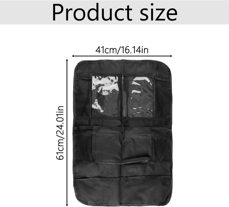 Tabanzhe Car Back Seat Organiser with Tablet Holder - 9 Pockets Waterproof Storage Bag - Image 2