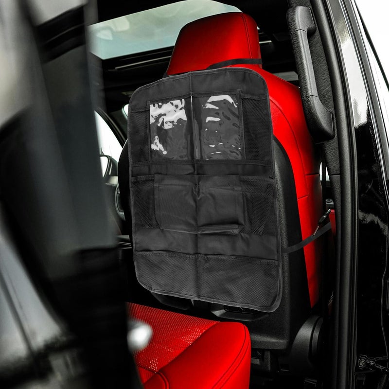 Tabanzhe Car Back Seat Organiser with Tablet Holder - 9 Pockets Waterproof Storage Bag - Image 5