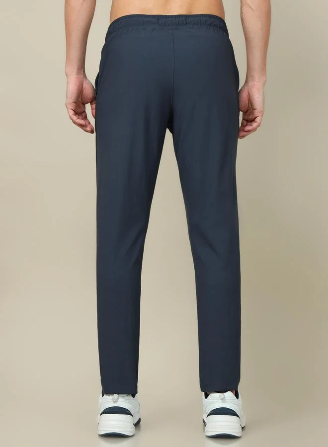 تكنوسبورت Technosport Men Solid 4-Way Stretch Track Pants