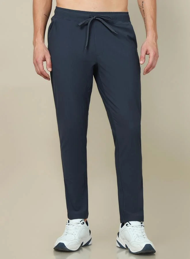 تكنوسبورت Technosport Men Solid 4-Way Stretch Track Pants