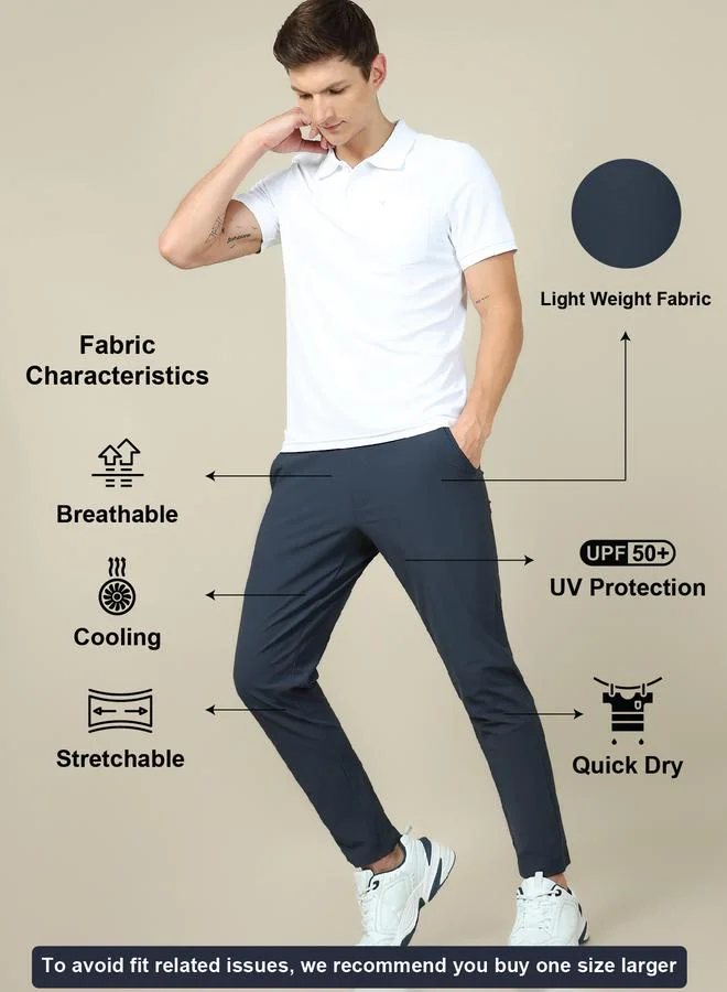 Technosport Technosport Men Solid 4-Way Stretch Track Pants