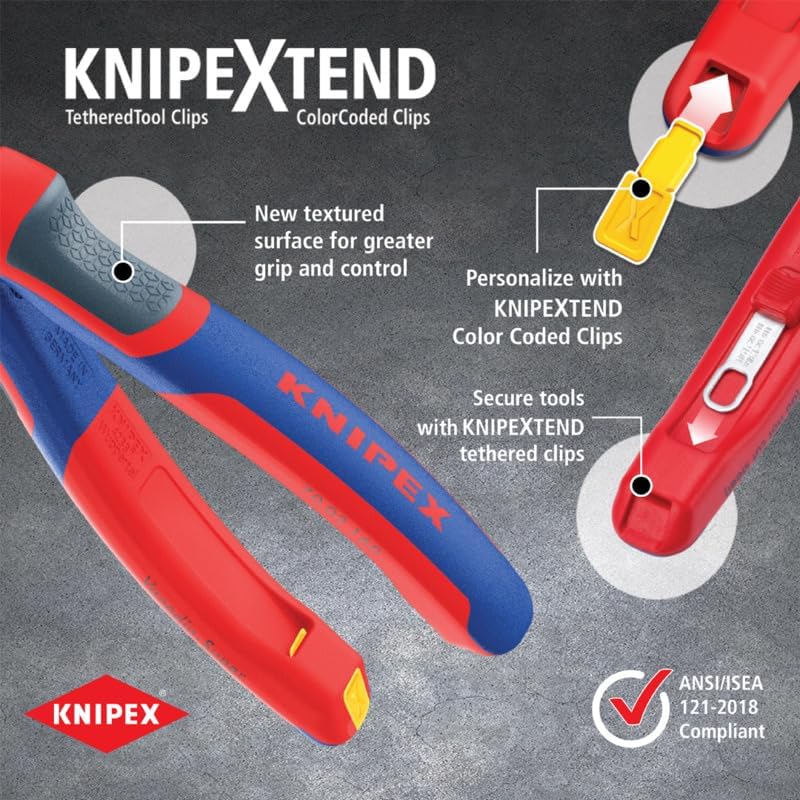KNIPEX 74 22 200 High Leverage Diagonal Cutter with Multi-Component Grips, 200 mm - Image 4