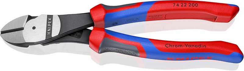 KNIPEX 74 22 200 High Leverage Diagonal Cutter with Multi-Component Grips, 200 mm - Image 2