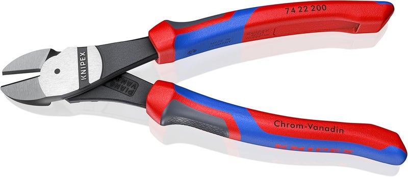 KNIPEX 74 22 200 High Leverage Diagonal Cutter with Multi-Component Grips, 200 mm - Image 3
