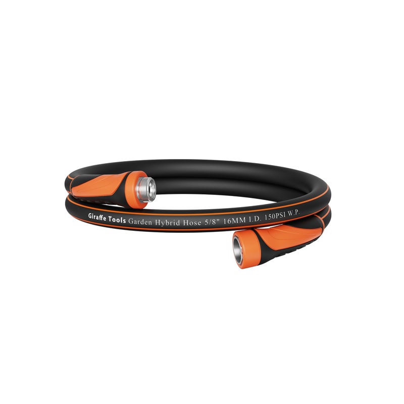 Giraffe Tools Garden Leader Hose 5/8 inch x 5ft, Short Water Hose Heavy Duty, Flexible, Lightweight Hybrid Hose with Swivel Handle, Male to Female Fittings - Image 1