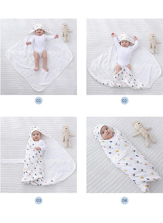 Generic Baby Swaddle Blanket Wrap Set for Newborn Swaddle Receiving Muslin Unisex infant Wrap Sleeping Cloth 100% Cotton Blanket  - Image 5