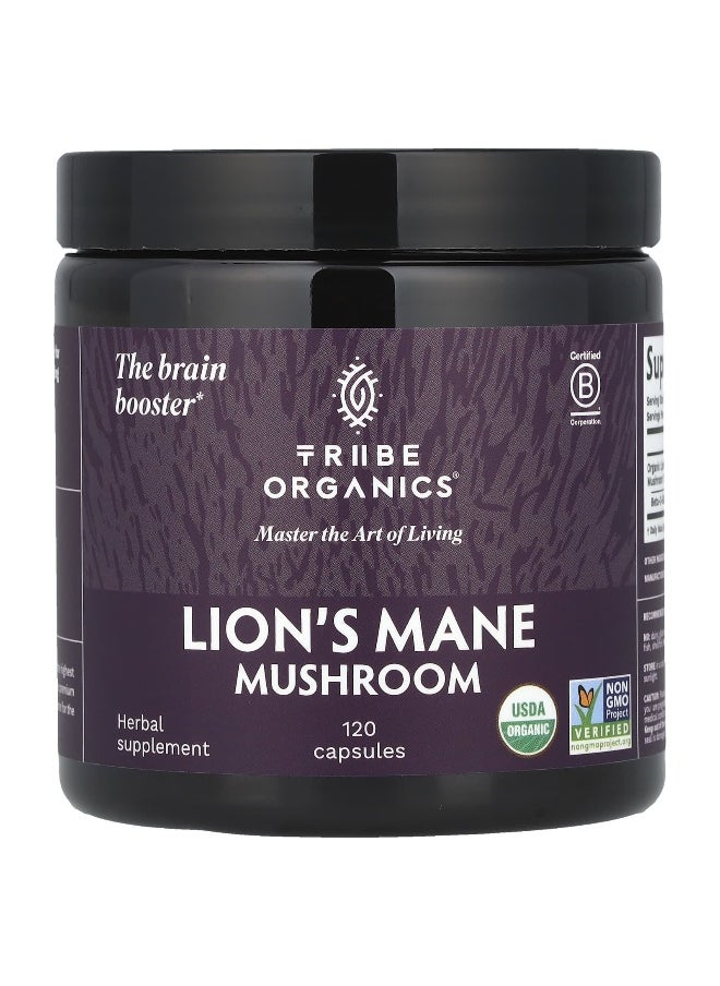 TRIBE ORGANICS Tribe Organics, Lion's Mane Mushroom, 120 Capsules  - Image 1
