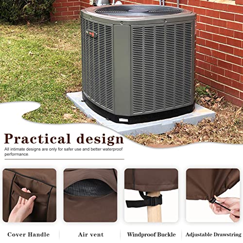 BRIVIC Air Conditioner Covers for Outside Unit Winter AC Covers for Outdoor Fits up to 24 x 24 x 30 inches - Image 4