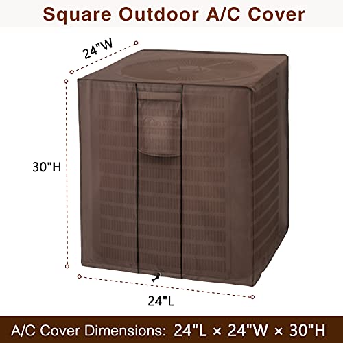 BRIVIC Air Conditioner Covers for Outside Unit Winter AC Covers for Outdoor Fits up to 24 x 24 x 30 inches - Image 2
