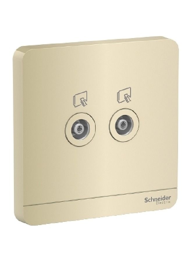 Schneider Electric Schneider Electric AvatarOn, TV socket, , 75 Ohm, Wine Gold (Model Number-E8332TV_WG) 