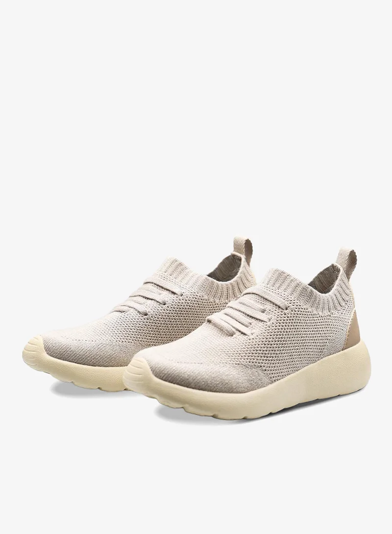 Duozoulu Oyster Grey Cloud View Silk Wool Trainer  | Best Price UAE