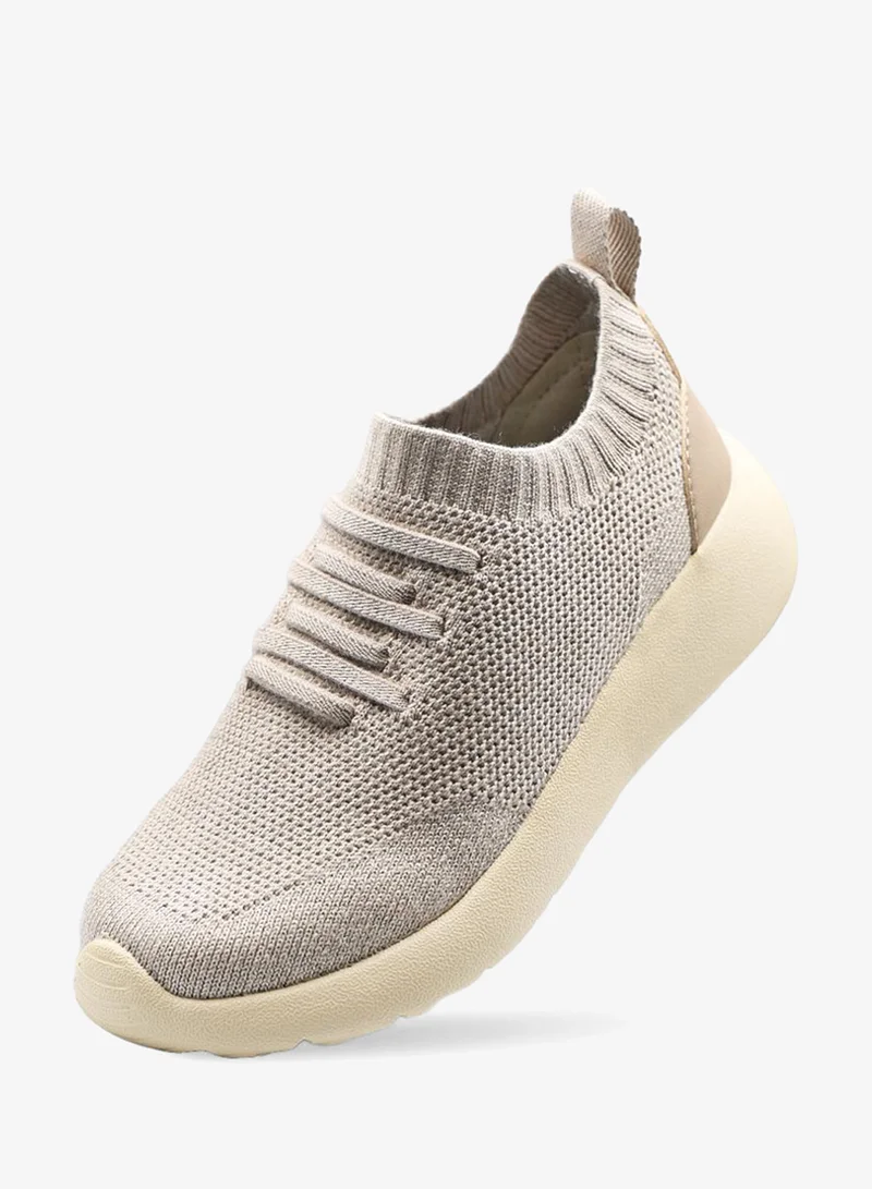 Duozoulu Oyster Grey Cloud View Silk Wool Trainer  | Best Price UAE