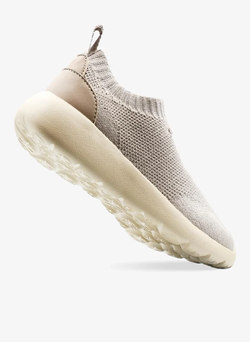Duozoulu Oyster Grey Cloud View Silk Wool Trainer  | Best Price UAE