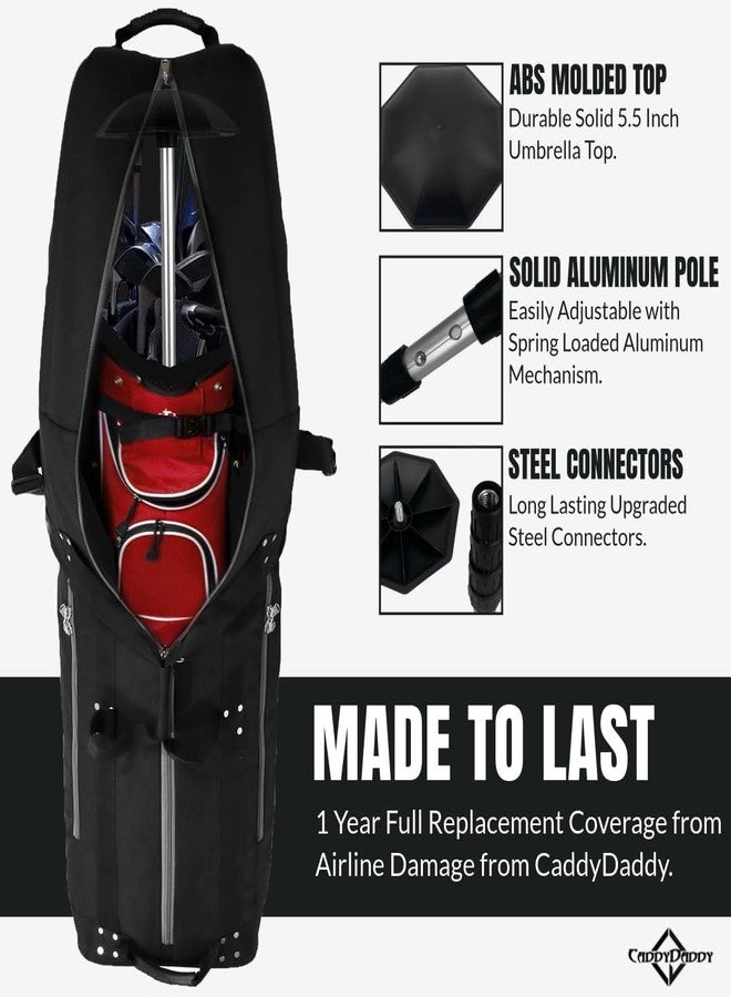 CaddyDaddy North Pole Golf Club Protector Travel Support Arm | August 2024 - New Upgraded Model Stronger Attachment Mechanism, Custom ABS Molds & Improved Impact Stress Points | 1 Year Full Replacement Coverage - Image 5