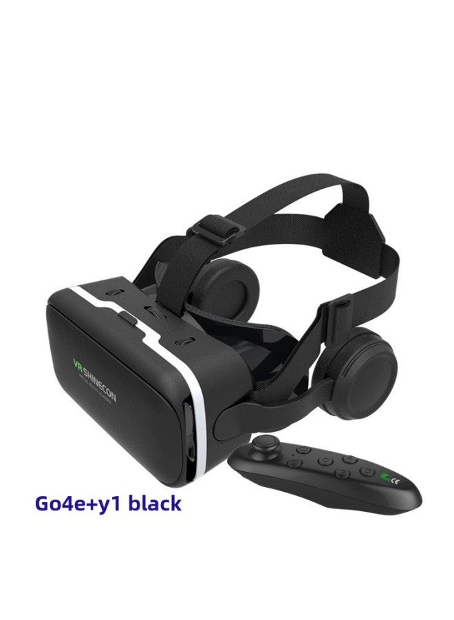 VR Glasses Thousand Magic 6 Generation G04E/A Headset Version Mobile Phone 3D Virtual Reality Helmet Large Screen 7-Color:G04E + Y1 Black Handle - Image 1