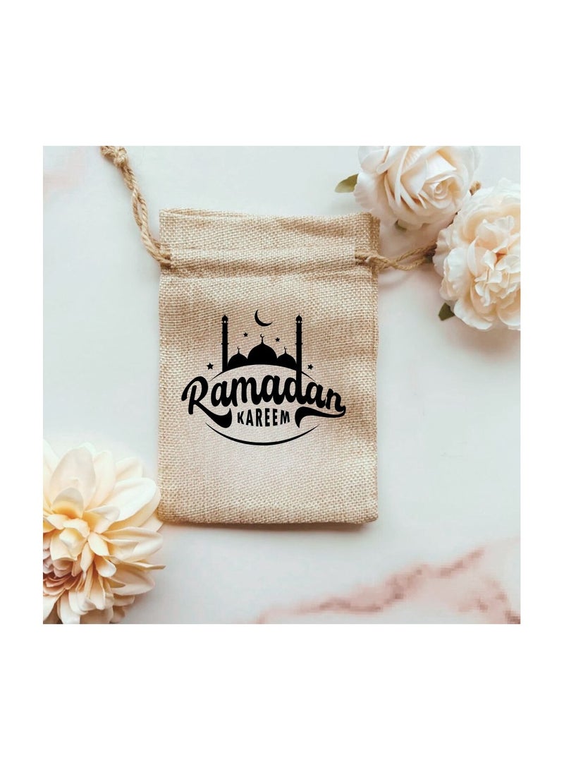 PRINTSHOP4ME Ramadan Mubarak Gift Bags 12Pcs Set Of 12 Party Burlap Bags,Favor Bags,Goodie Bags For Ramadan Mubarak Celebrations And Islamic Events - Image 5