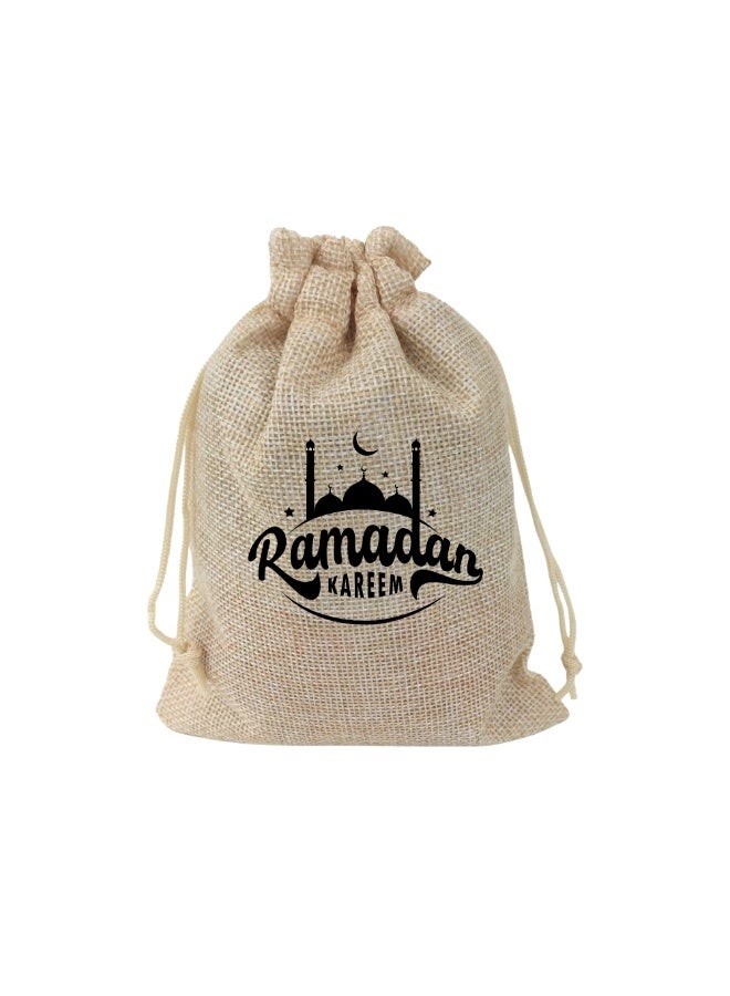PRINTSHOP4ME Ramadan Mubarak Gift Bags 12Pcs Set Of 12 Party Burlap Bags,Favor Bags,Goodie Bags For Ramadan Mubarak Celebrations And Islamic Events - Image 1