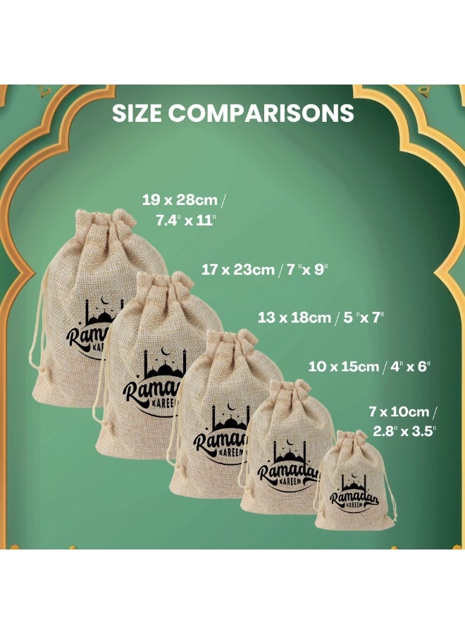 PRINTSHOP4ME Ramadan Mubarak Gift Bags 12Pcs Set Of 12 Party Burlap Bags,Favor Bags,Goodie Bags For Ramadan Mubarak Celebrations And Islamic Events - Image 3
