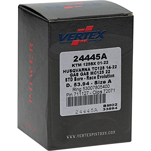 Vertex 24445A Cast Race Piston Kit Compatible With/Replacement For KTM 125 SX 2001-2022, Gas MC 125 2021-2022, Husqvarna TC 125 2014-2022 54 mm Cylinder Diameter, 53.940mm Piston Diameter - Image 5