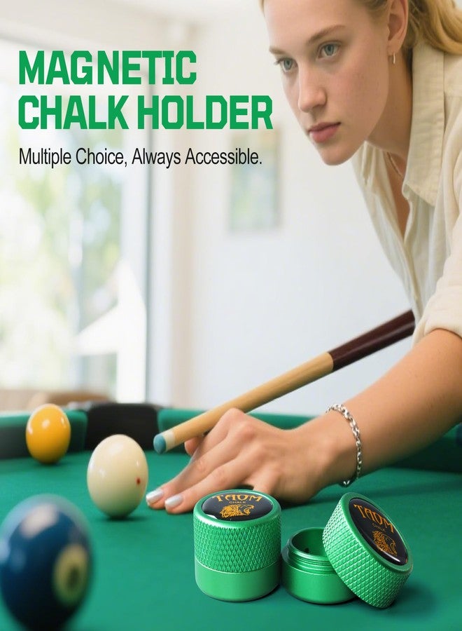 Banly Round Pool Chalk Holder, Portable Pool Cue Chalk Holder, Magnetic Mini Chalk Holder Pool Billiards, Pool Cue Chalk Case Container Box for Billiard Cue Tip Tool Snooker Pool Table Accessory - Image 3