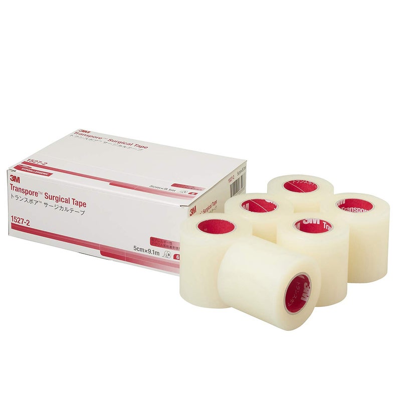 3M Transpore Surgical Tape 2 x 10 yds Case of 6 Rolls