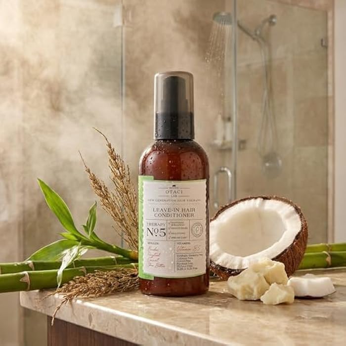 OTACI Lab No:5 Leave-In Hair Conditioner – Vegan, Sulfate-Free, Silicone-Free with Biotin, Bamboo, B5, Coconut & Shea Butter (150 ml) | SLS, SLES Free - Image 3