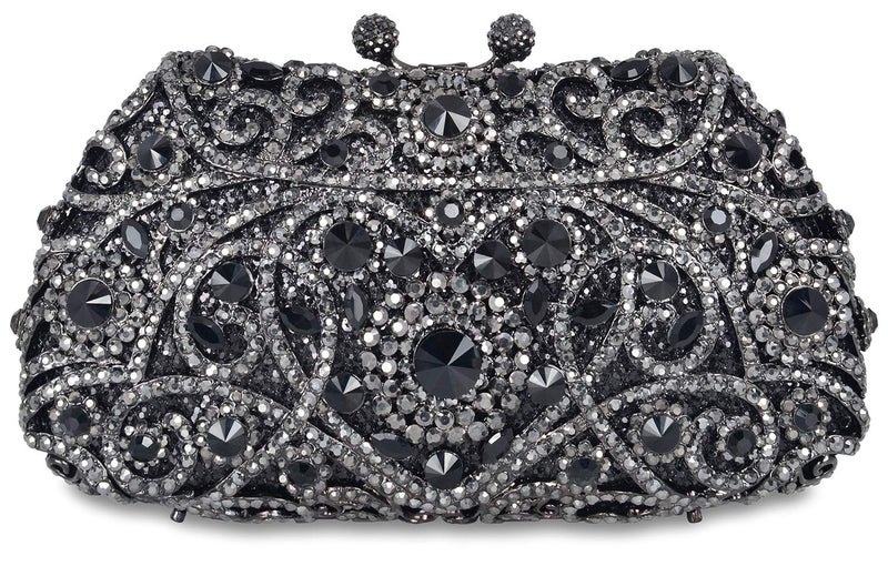 MOSSMON Formal Rhinestone Crystal Clutch Evening Wedding Bag For Women Multicolor Large - Image 1