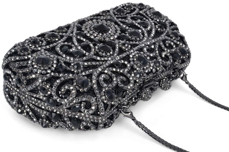 MOSSMON Formal Rhinestone Crystal Clutch Evening Wedding Bag For Women Multicolor Large - Image 4