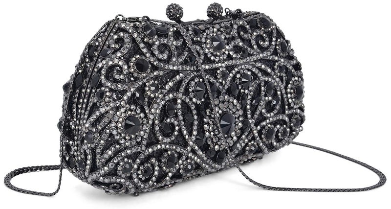 MOSSMON Formal Rhinestone Crystal Clutch Evening Wedding Bag For Women Multicolor Large - Image 2
