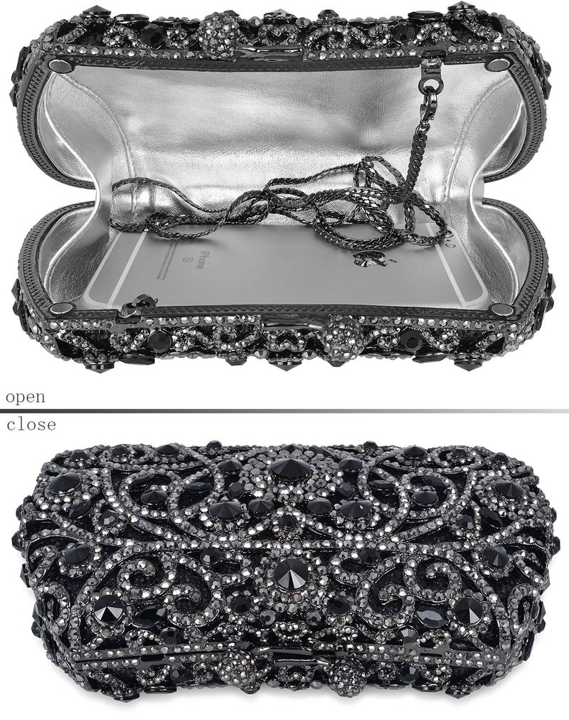 MOSSMON Formal Rhinestone Crystal Clutch Evening Wedding Bag For Women Multicolor Large - Image 5