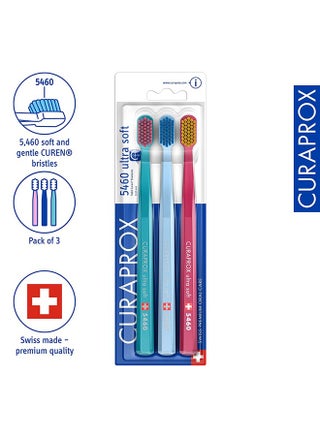 Curaprox Toothbrush CS 5460 Ultra-Soft, 3 Pack - Ultra Soft Toothbrush for adults with 5460 CUREN Bristles - Curaprox Manual Toothbrush Multicolour - pzsku/Z9B4EE674772CBBF5056FZ/45/1746509614/f5388ee5-0f56-4573-a465-2e9a14a572b0