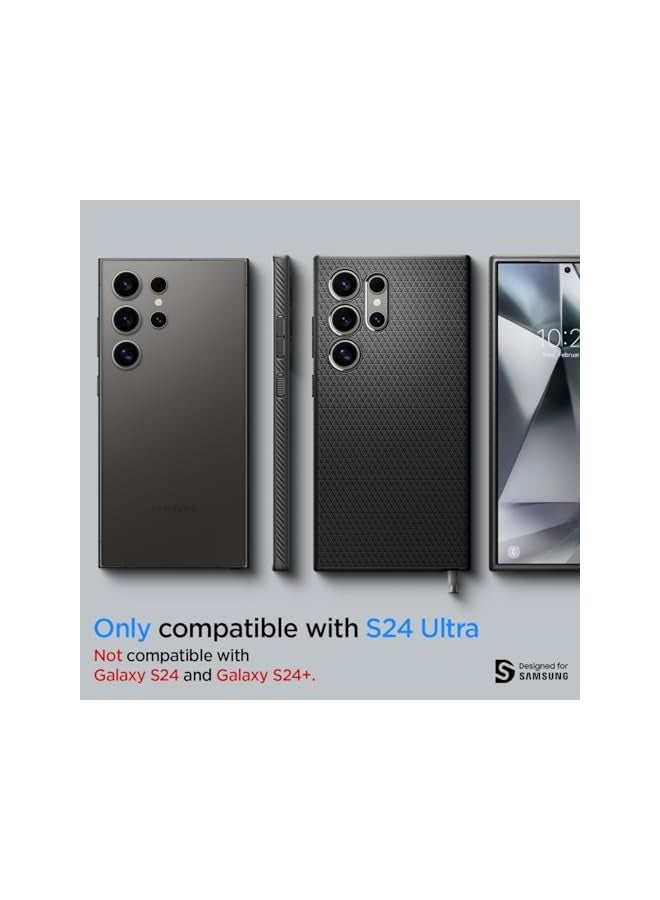 erorex Liquid Air designed for Galaxy S24 ULTRA case cover (2024) - Matte Black - Image 2