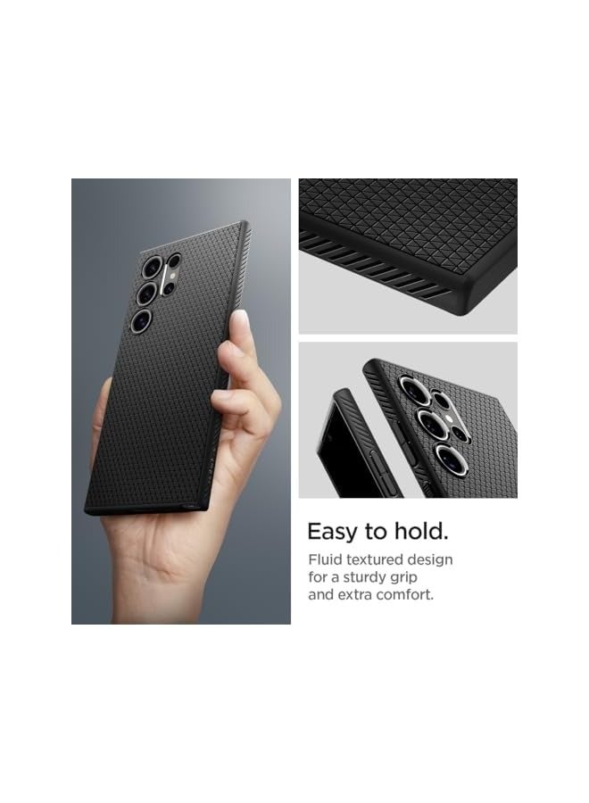 erorex Liquid Air designed for Galaxy S24 ULTRA case cover (2024) - Matte Black - Image 4