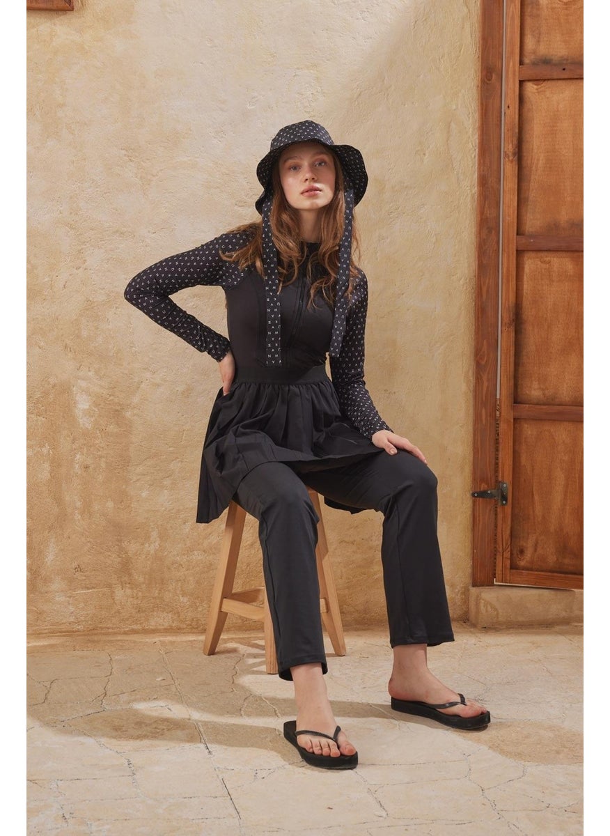 Manuka - Straight Leg Hijab Swimsuit Trousers Black - Image 1