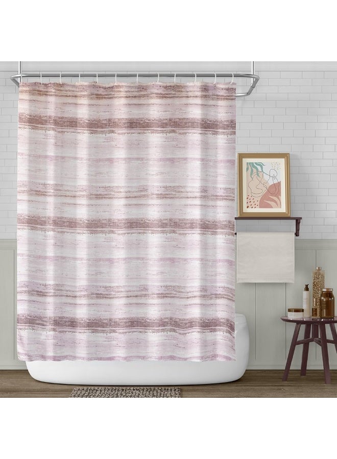 السرعوف الذهبية ستارة حمام GOLD MANTIS مقاس 71 × 71 بوصة (182 × 182 سم) - مقاومة للماء، خالية من التجاعيد، سريعة الجفاف، مصنوعة من البوليستر، مزودة بـ 12 فتحة معززة - تصميم مطبوع عصري (لون موريسون البني) - Image 1