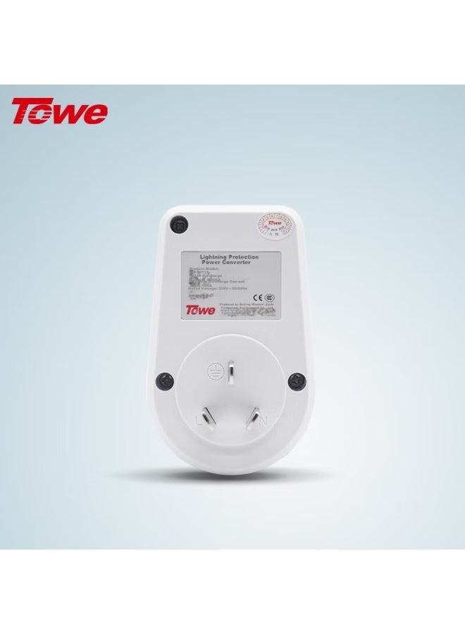 Towe Professional Lightning Protection Power Converter For Home And Office Use, 10a Single-channel Surge Protection Socket, National Standard Plug Ap-1011s - Image 2