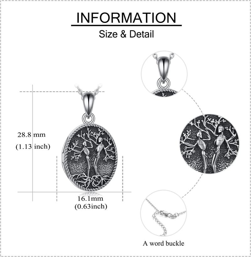 ONEFINITY Store Tree of Life Locket Necklace Sterling Silver Locket Necklace That Holds Pictures Tree of Life Locket Pendant for Women Wife Girlfriend - Image 5