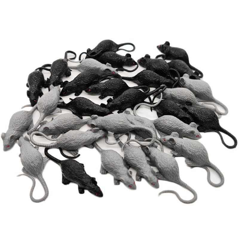 Mangdunt 30 Pcs Mini Simulated Mouse Fake Mice Realistic Mouse Fake Rats Small Plastic Mice Realistic Terror Plastic Mouse Figurines Toy for Kids Children April Fools Day Halloween Prank Party Supplies - Image 3