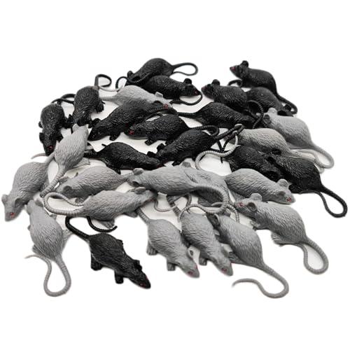 Mangdunt 30 Pcs Mini Simulated Mouse Fake Mice Realistic Mouse Fake Rats Small Plastic Mice Realistic Terror Plastic Mouse Figurines Toy for Kids Children April Fools Day Halloween Prank Party Supplies - Image 1