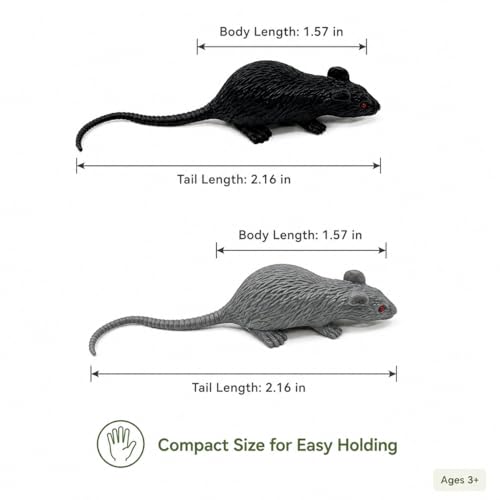 Mangdunt 30 Pcs Mini Simulated Mouse Fake Mice Realistic Mouse Fake Rats Small Plastic Mice Realistic Terror Plastic Mouse Figurines Toy for Kids Children April Fools Day Halloween Prank Party Supplies - Image 5