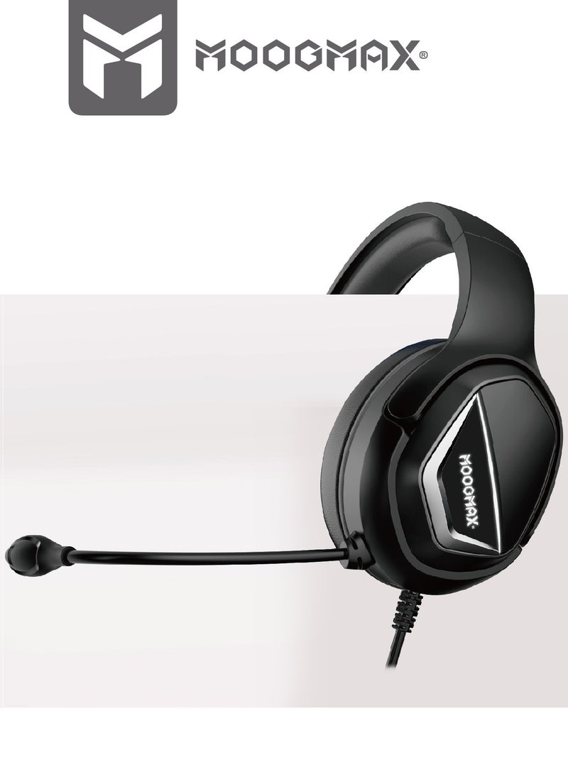 موجماكس سماعه قيمنق MX-EP58. سماعات قيمنق سلكية للألعاب. سماعات لسوني او ال PC بصوت ستيريو نقي. سماعة قيمنق بتقنية 3D محيطية. سماعات قيمر بميكرفون واضح. سماعات العاب متوافقة مع أغلب أجهزة الألعاب والكمبيوترات (PC). سماعه بي سي بمخرج  AUX و USB لربطه بأي جهاز العاب. سماعه جيمنج باللون الأسود - Image 2