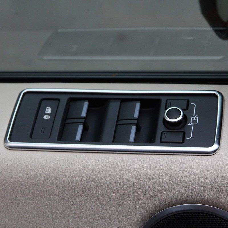 For Landrover Range Rover Sport RR Sport 20142017 ABS Matte Window Lift Button Frame Trim