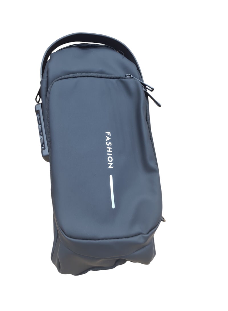 FASHION Anti Theft Sling Bag for Men, USB Charging Sport Sling Anti-Theft Shoulder Bag, Waterproof Chest Bag Motorcycle Bag Usb Charging Messenger Sling Shoulder Bags - Image 2