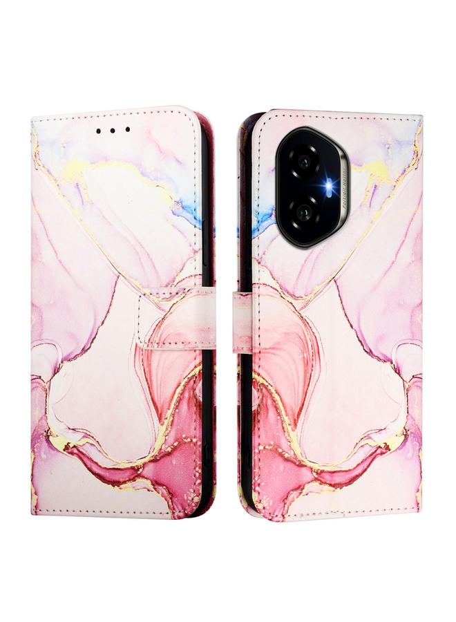 S-TOP Case For Honor 300 PT003 Marble Pattern Flip Leather Phone Case - Image 3